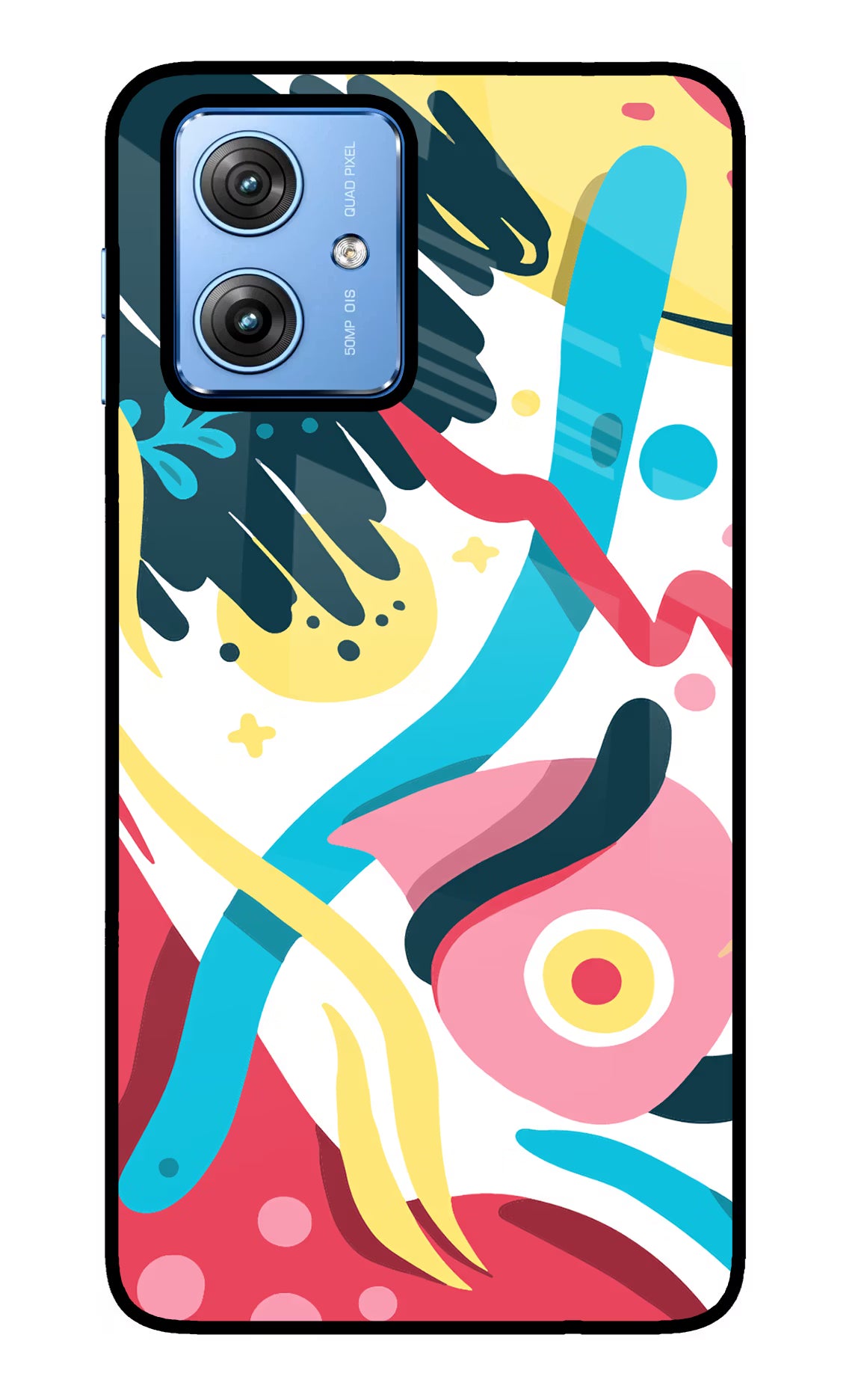 Trippy Moto G64 5G Glass Case Back Cover by Casekaro