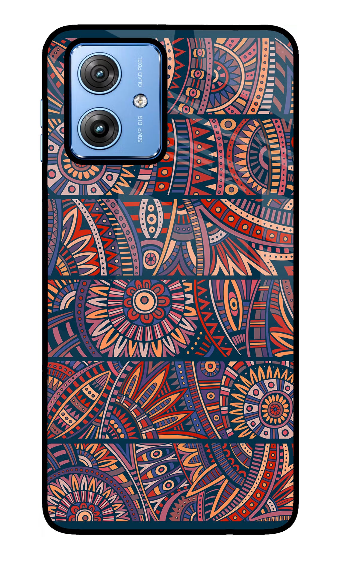 African Culture Design Moto G64 5G Glass Case Back Cover by Casekaro