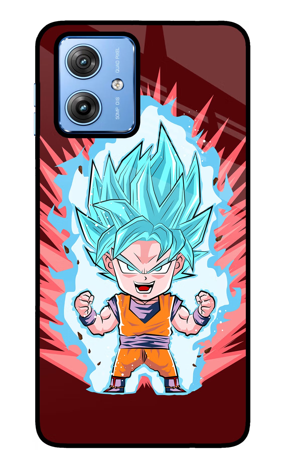 Goku Little Moto G64 5G Glass Case Back Cover by Casekaro