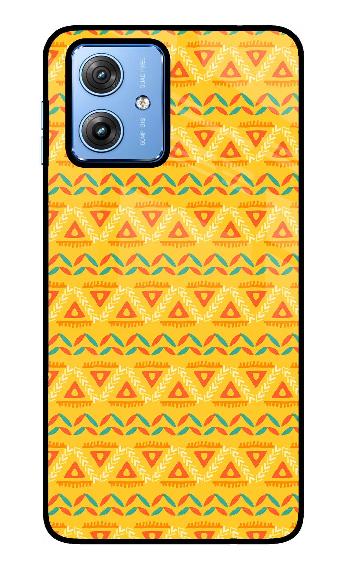 Tribal Pattern Moto G64 5G Glass Case Back Cover by Casekaro