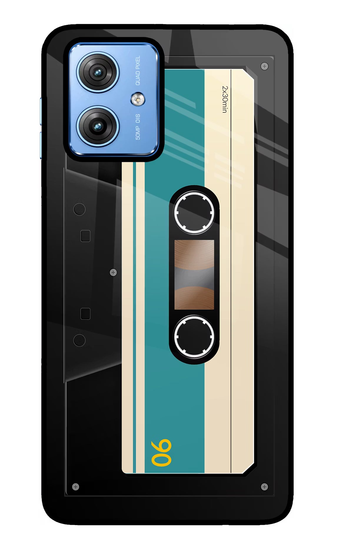 Cassette Moto G64 5G Glass Case Back Cover by Casekaro