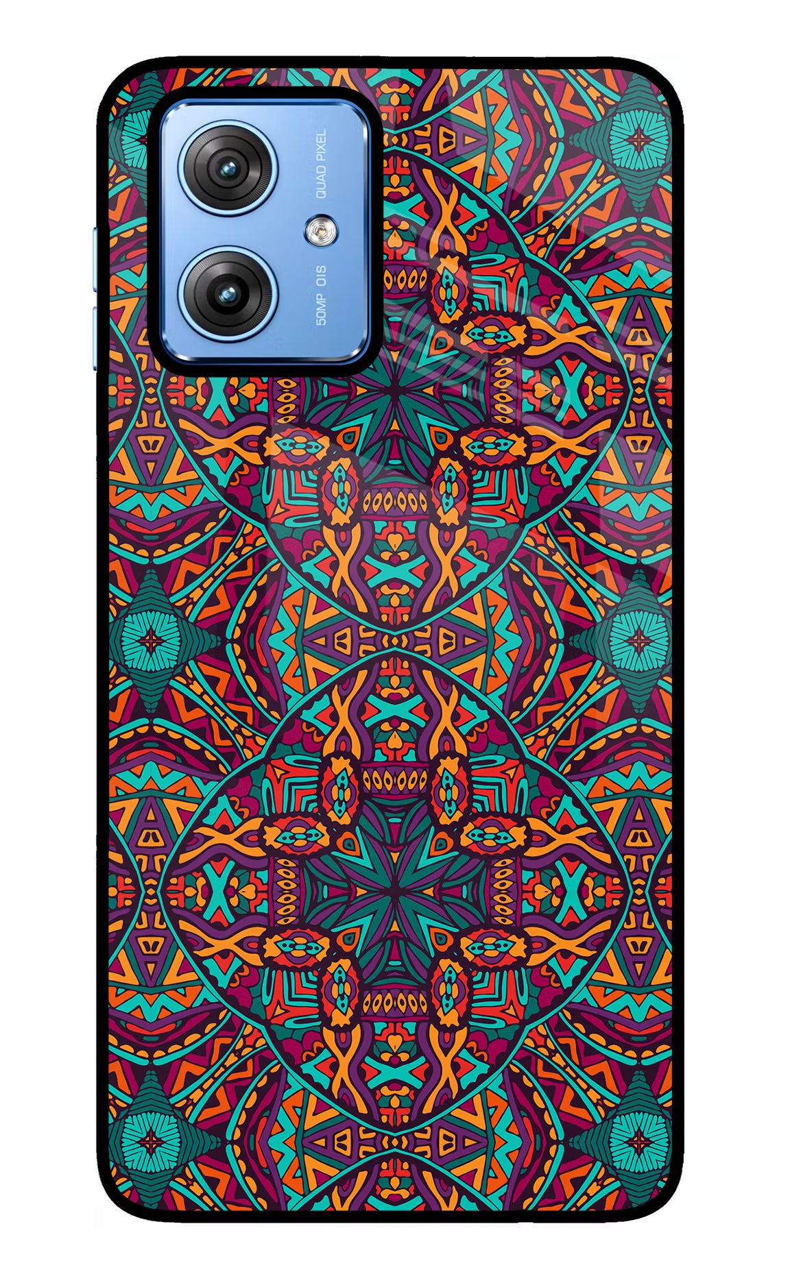 Colour Mandala Moto G64 5G Glass Case Back Cover by Casekaro