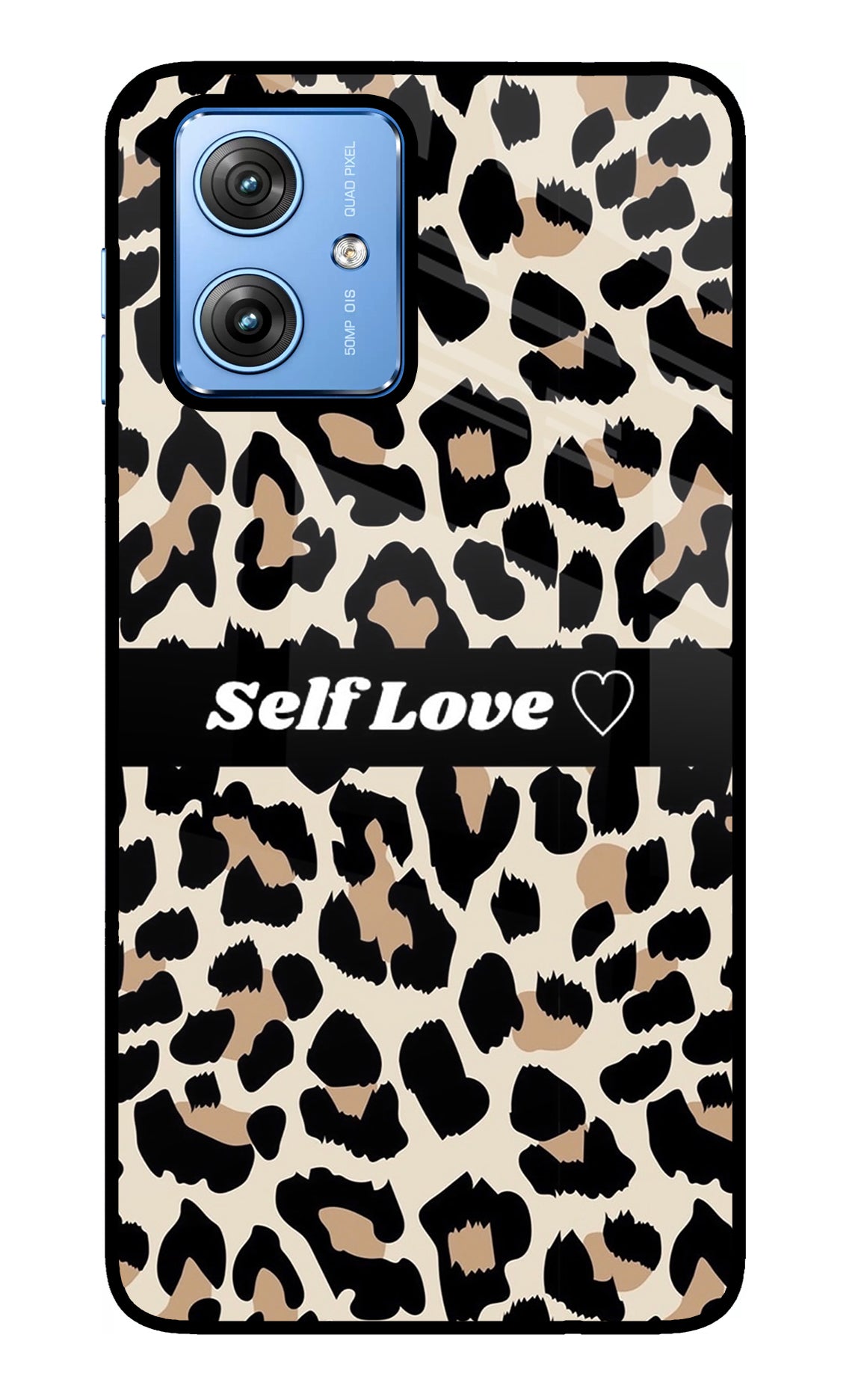 Leopard Print Self Love Moto G64 5G Glass Case