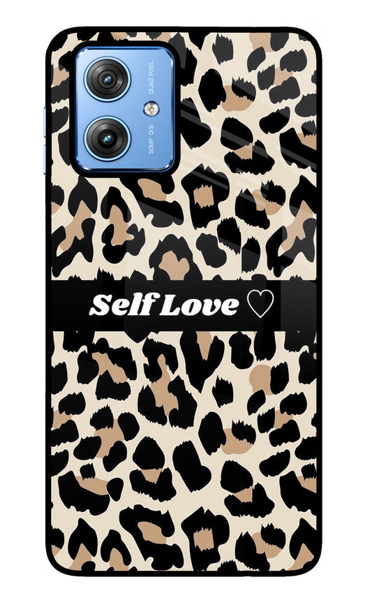 Leopard Print Self Love Moto G64 5G Glass Case