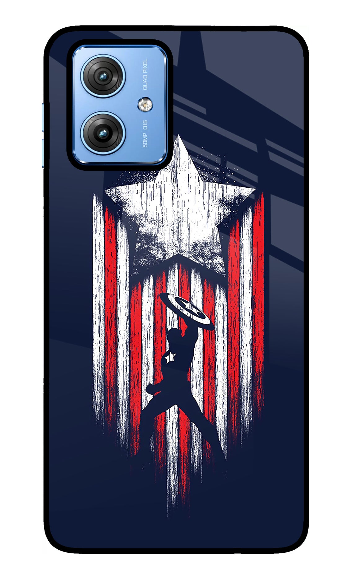 Captain America Marvel Art Moto G64 5G Glass Case