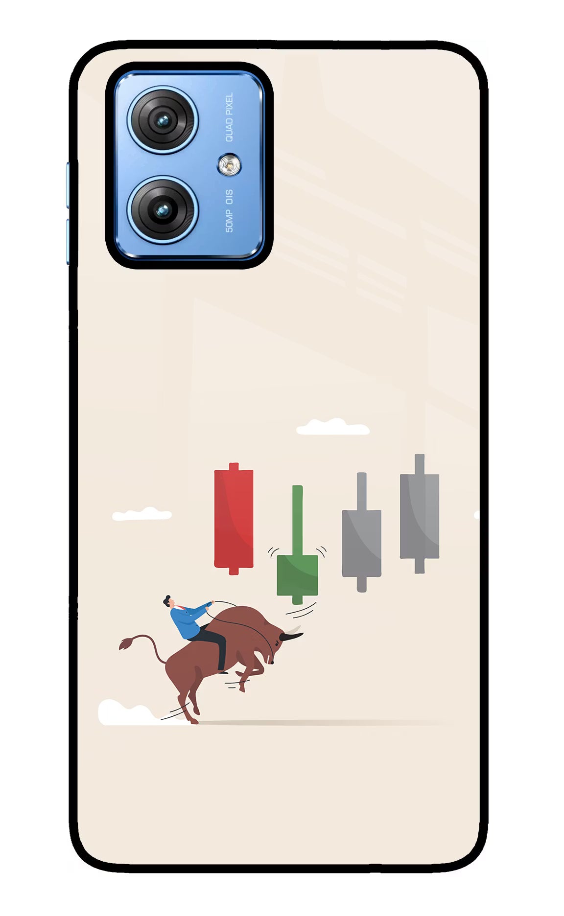 Bull Trading Momentum Moto G64 5G Glass Case Back Cover by Casekaro