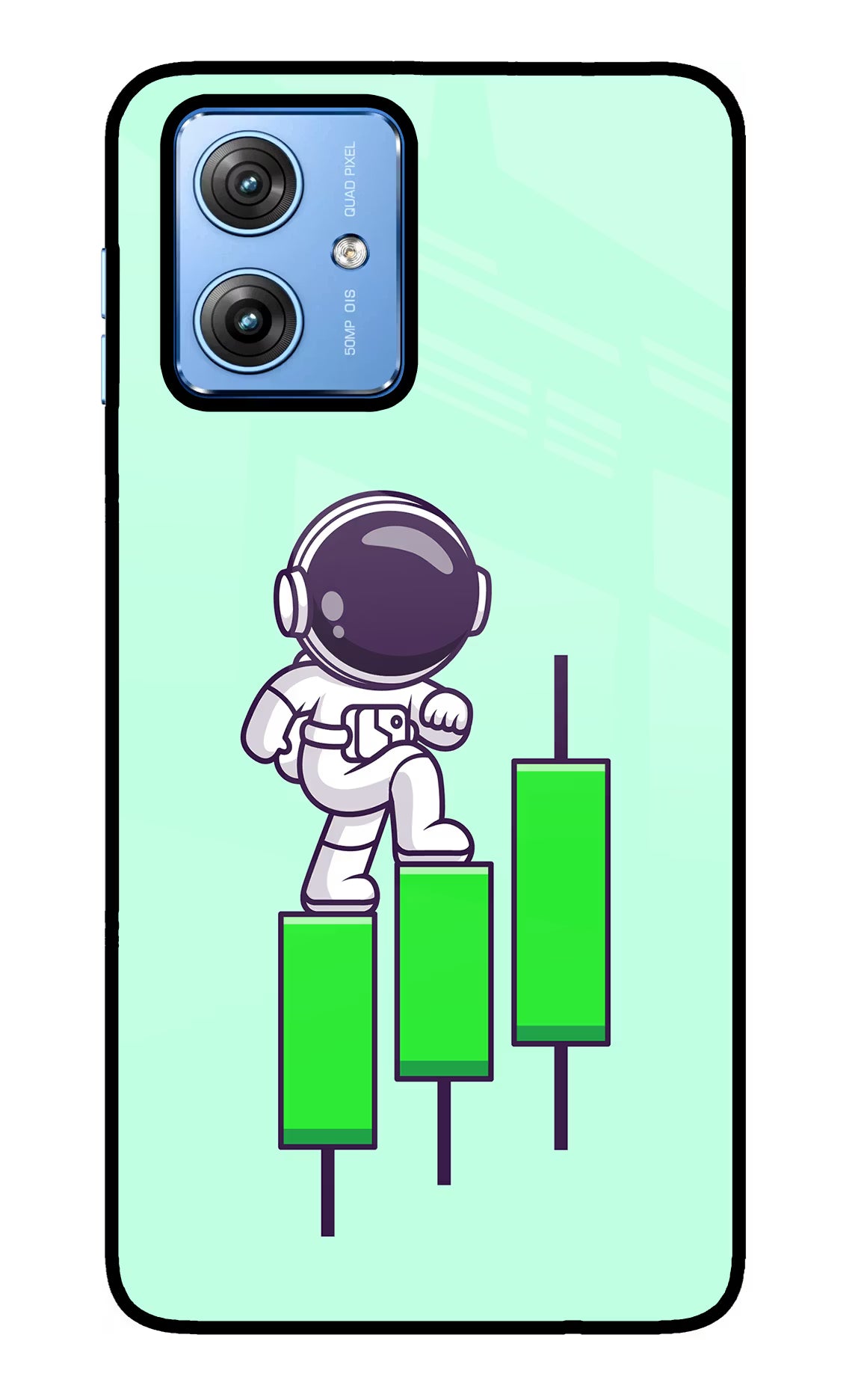 Astronaut Trader Moto G64 5G Glass Case