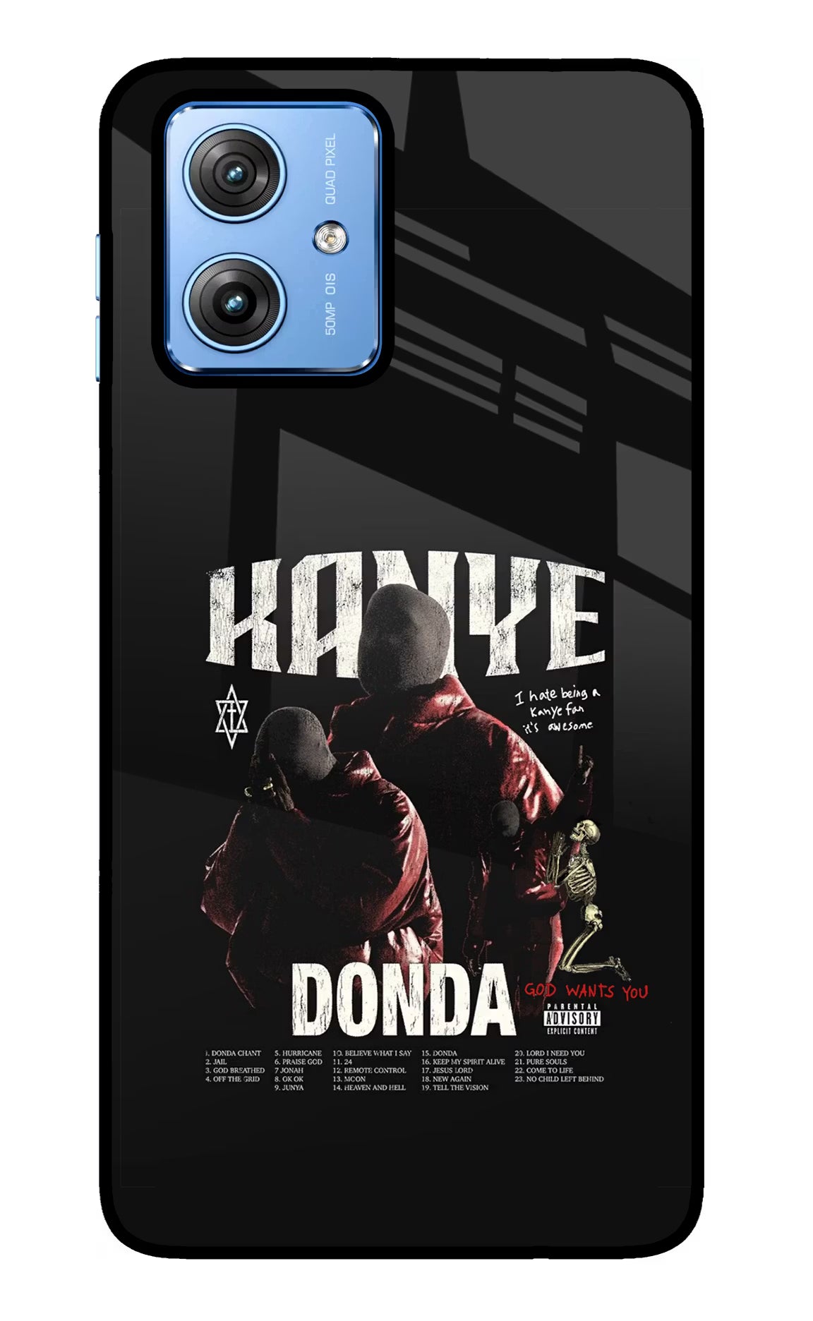 Donda Kanye West Moto G64 5G Glass Case Back Cover by Casekaro