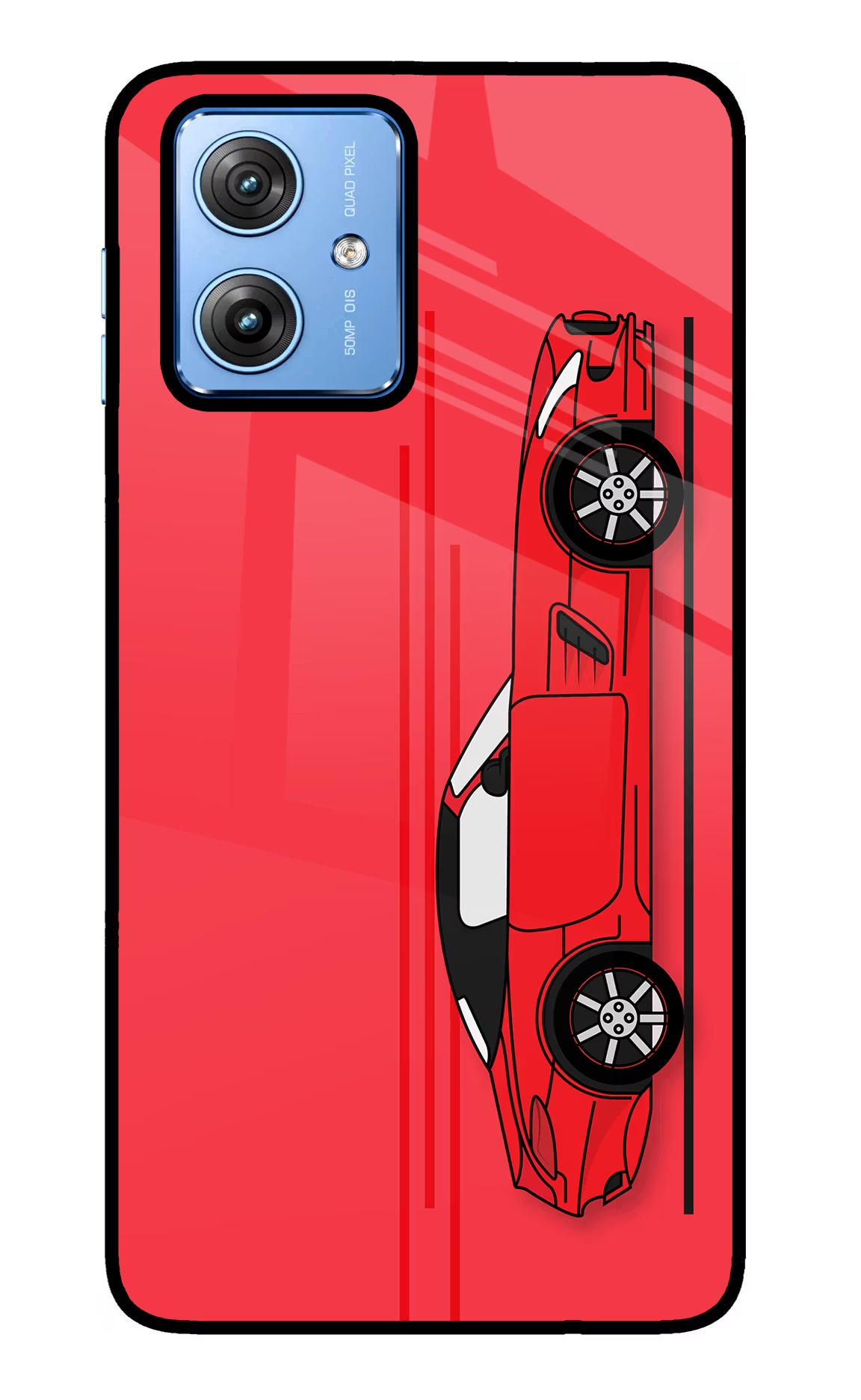 Red Velocity Moto G64 5G Glass Case