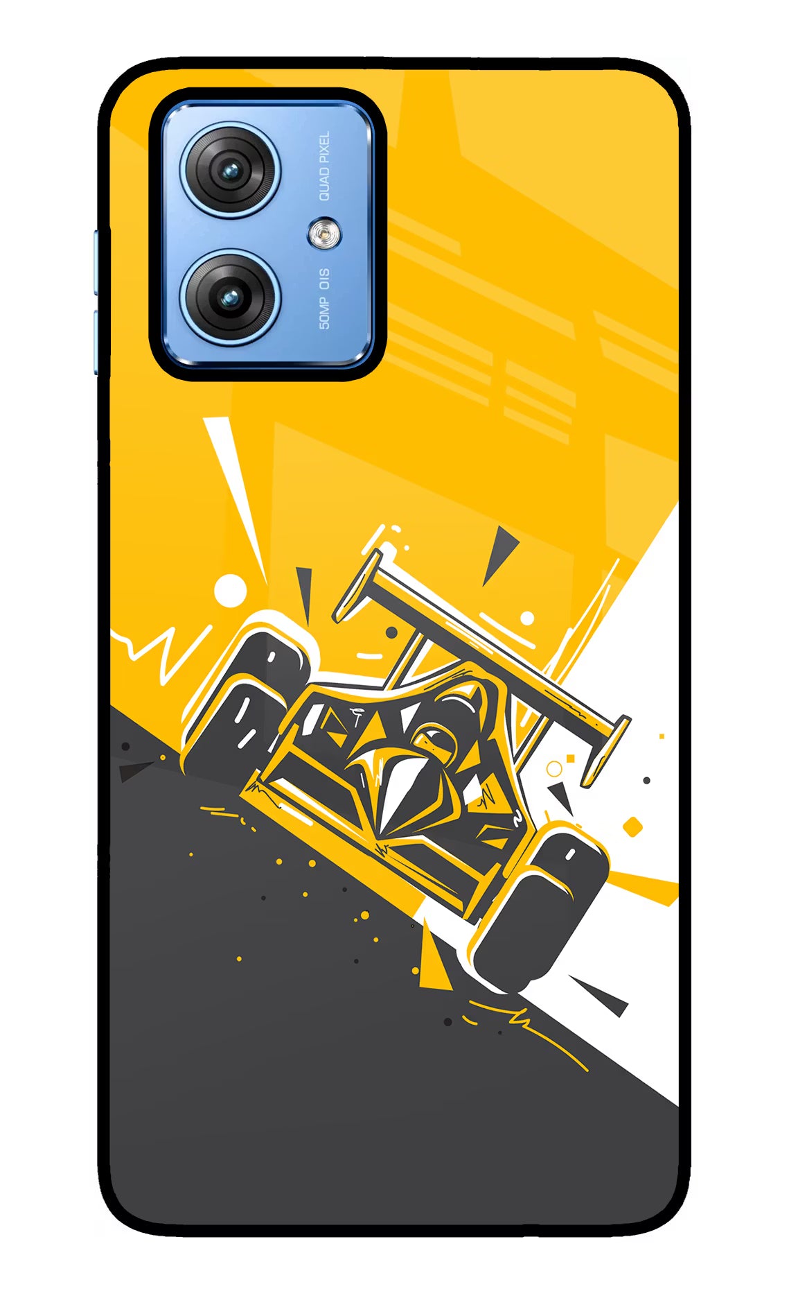 Track King Moto G64 5G Glass Case Back Cover by Casekaro