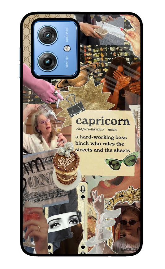 Capricorn Zodiac Moto G64 5G Glass Case