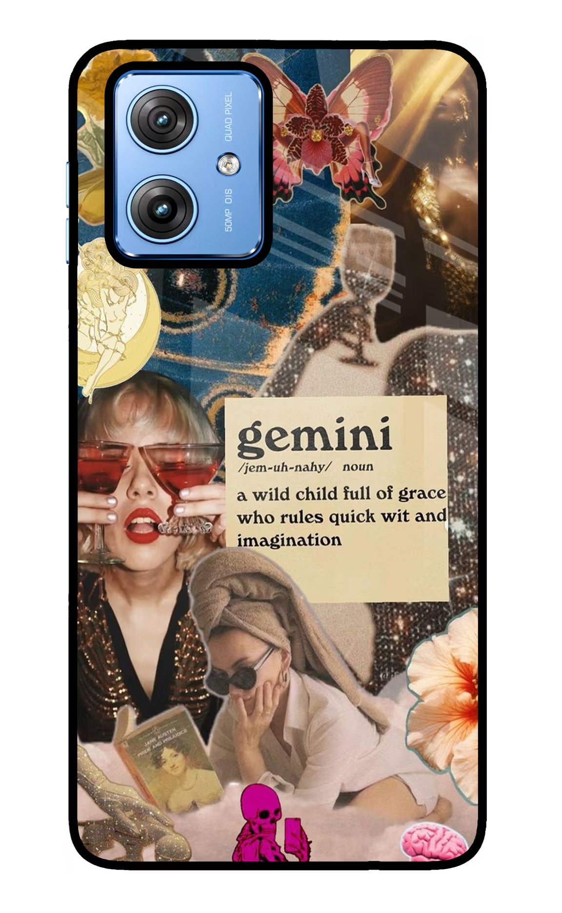 Gemini Zodiac Moto G64 5G Glass Case