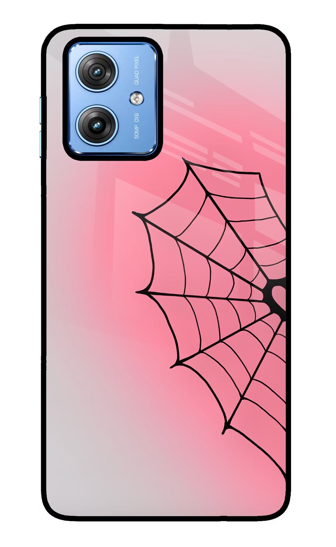 Pink Web Moto G64 5G Glass Case