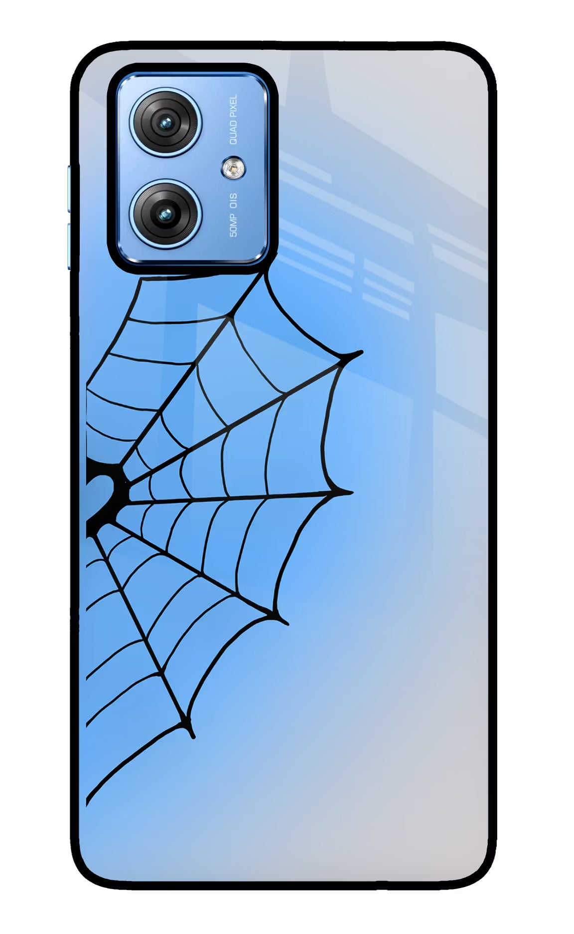Blue Web Moto G64 5G Glass Case