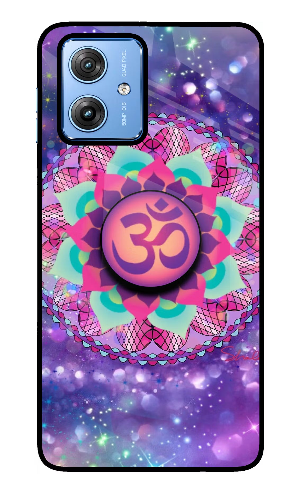 Om Purple Moto G64 5G Pop Case by Casekaro