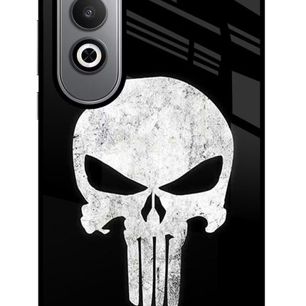 Punisher Skull Oneplus Nord CE4 Glass Case Back Cover by Casekaro