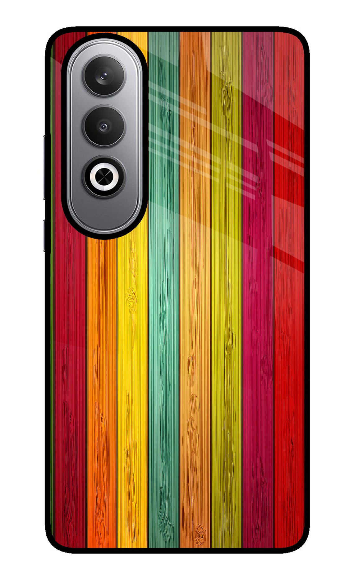 Multicolor Wooden Oneplus Nord CE4 Glass Case