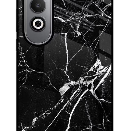 Black Marble Pattern Oneplus Nord CE4 Glass Case