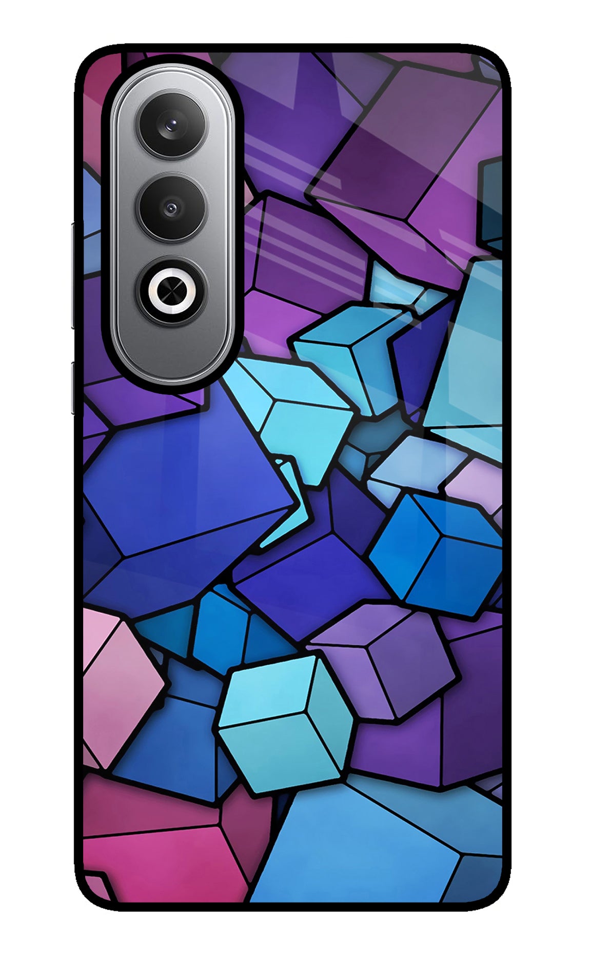 Cubic Abstract Oneplus Nord CE4 Glass Case