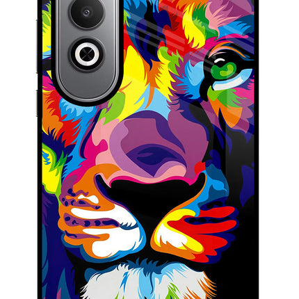 Lion Oneplus Nord CE4 Glass Case Back Cover by Casekaro
