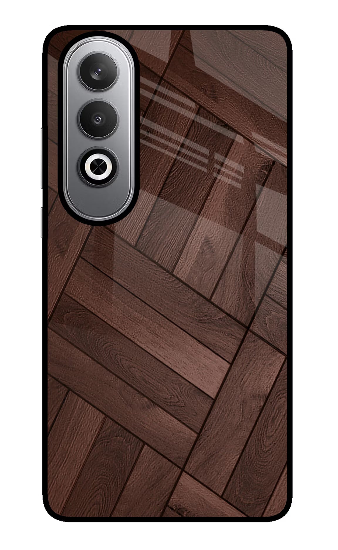 Wooden Texture Design Oneplus Nord CE4 Glass Case Back Cover by Casekaro
