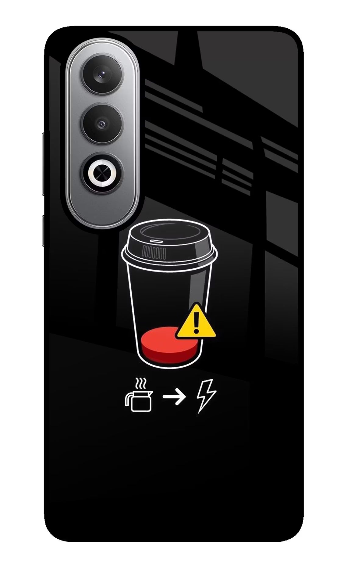 Coffee Oneplus Nord CE4 Glass Case Back Cover by Casekaro