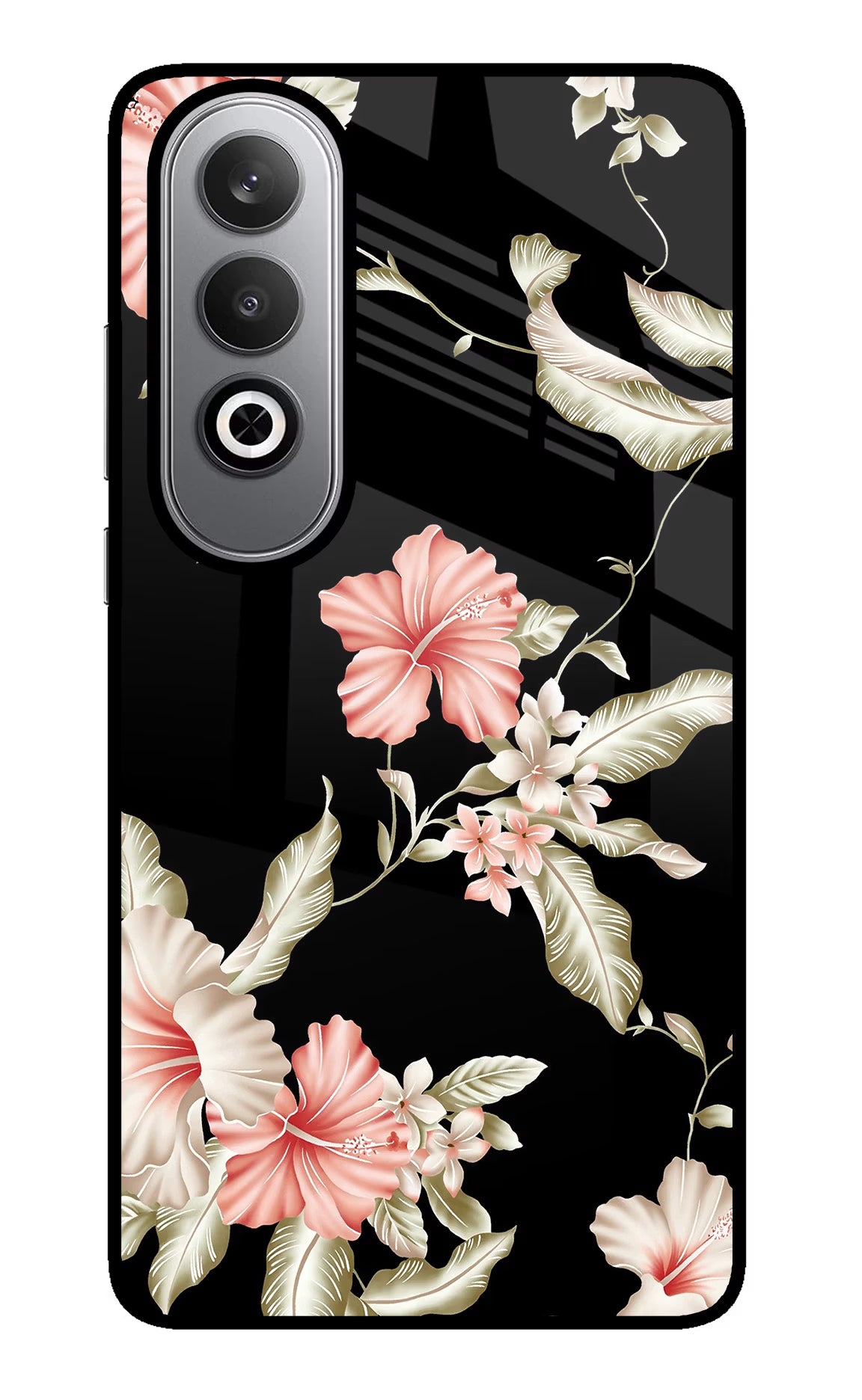 Flowers Oneplus Nord CE4 Glass Case Back Cover by Casekaro