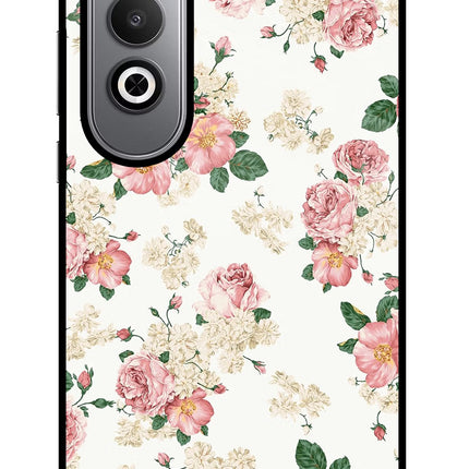 Flowers Oneplus Nord CE4 Glass Case Back Cover by Casekaro