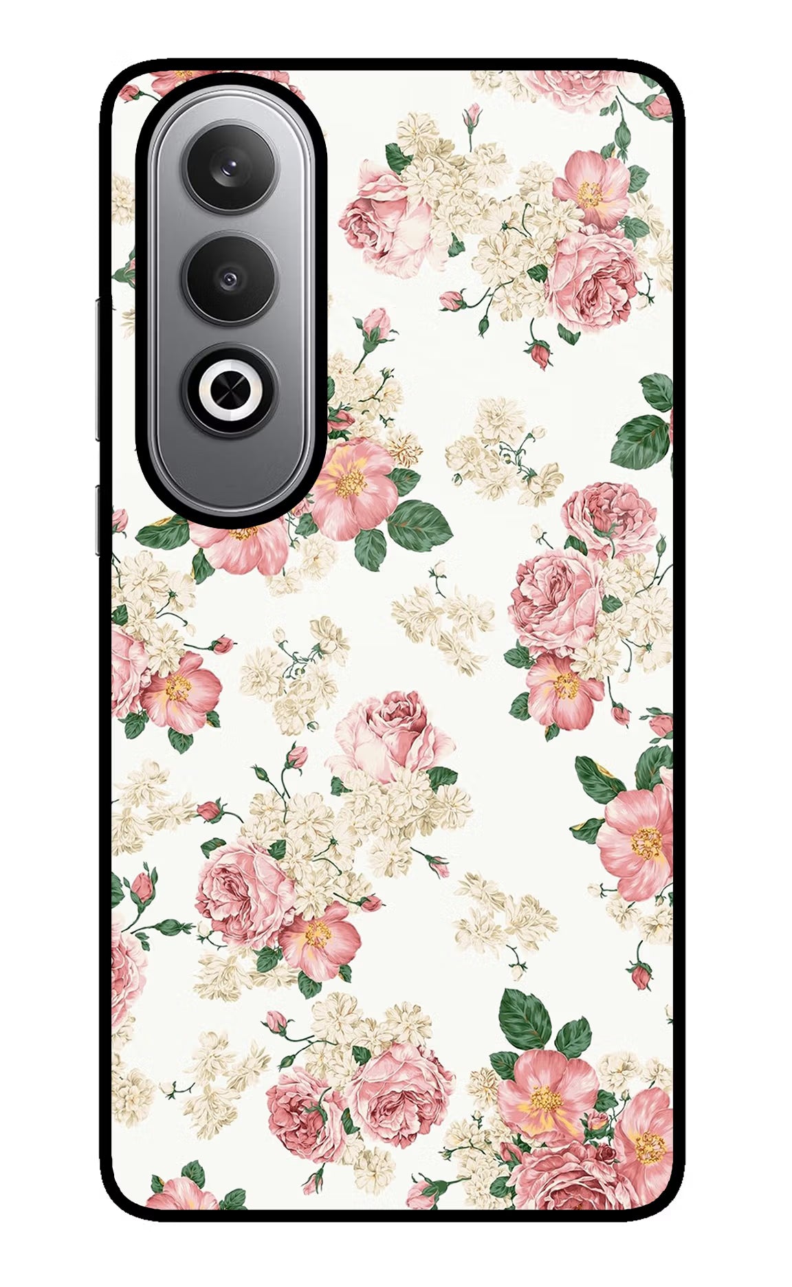 Flowers Oneplus Nord CE4 Glass Case Back Cover by Casekaro