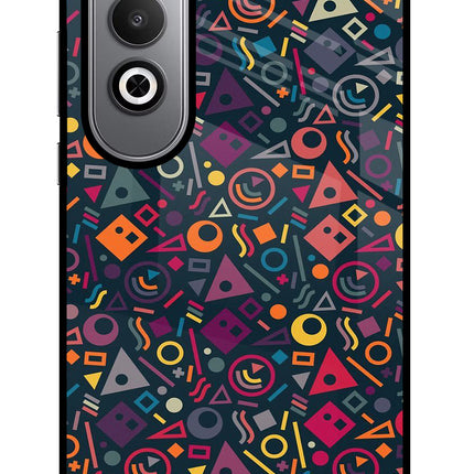 Geometric Abstract Oneplus Nord CE4 Glass Case Back Cover by Casekaro