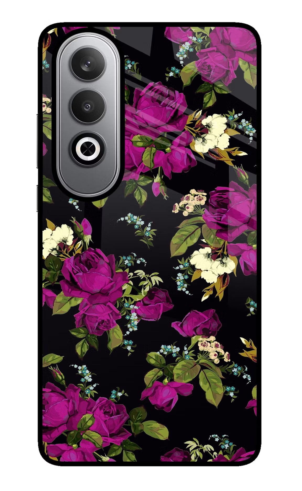 Flowers Oneplus Nord CE4 Glass Case Back Cover by Casekaro