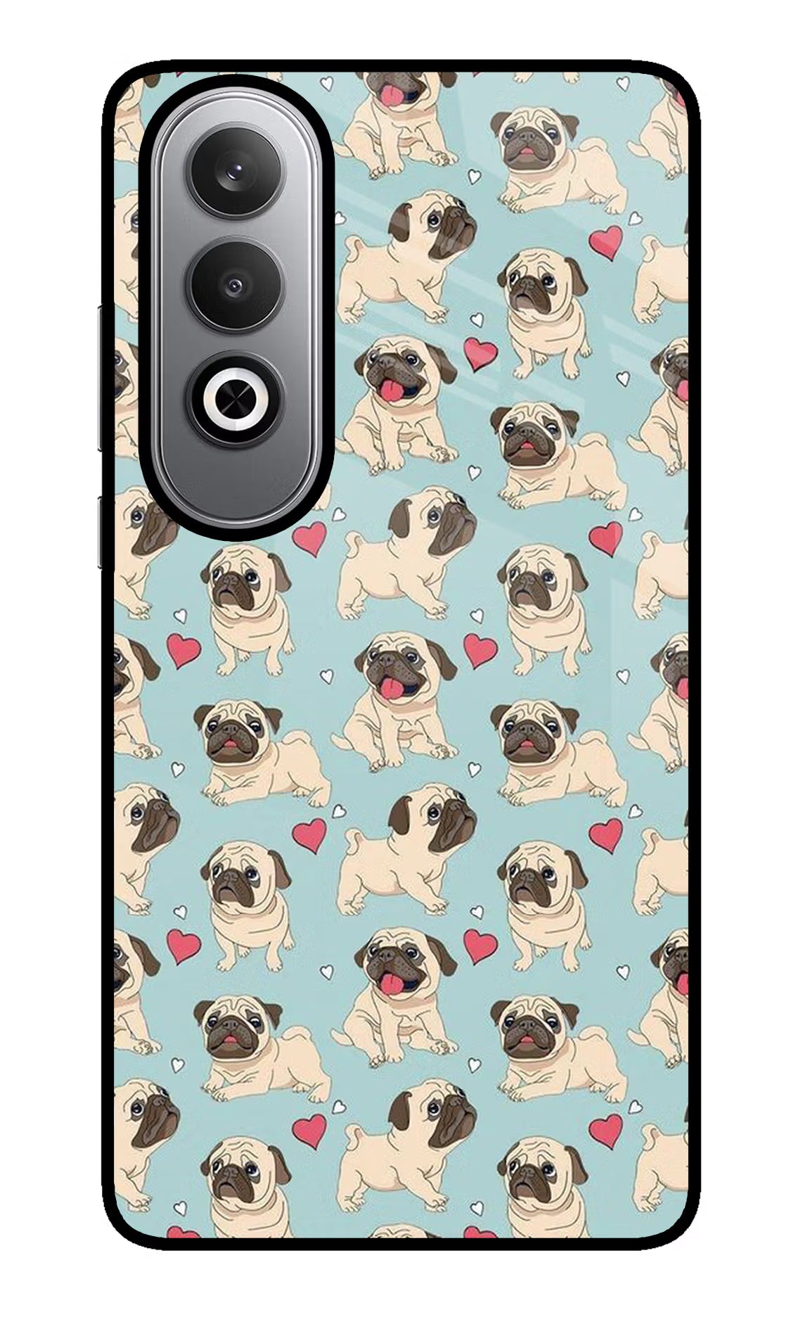 Pug Dog Oneplus Nord CE4 Glass Case Back Cover by Casekaro