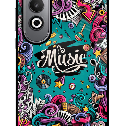 Music Graffiti Oneplus Nord CE4 Glass Case Back Cover by Casekaro