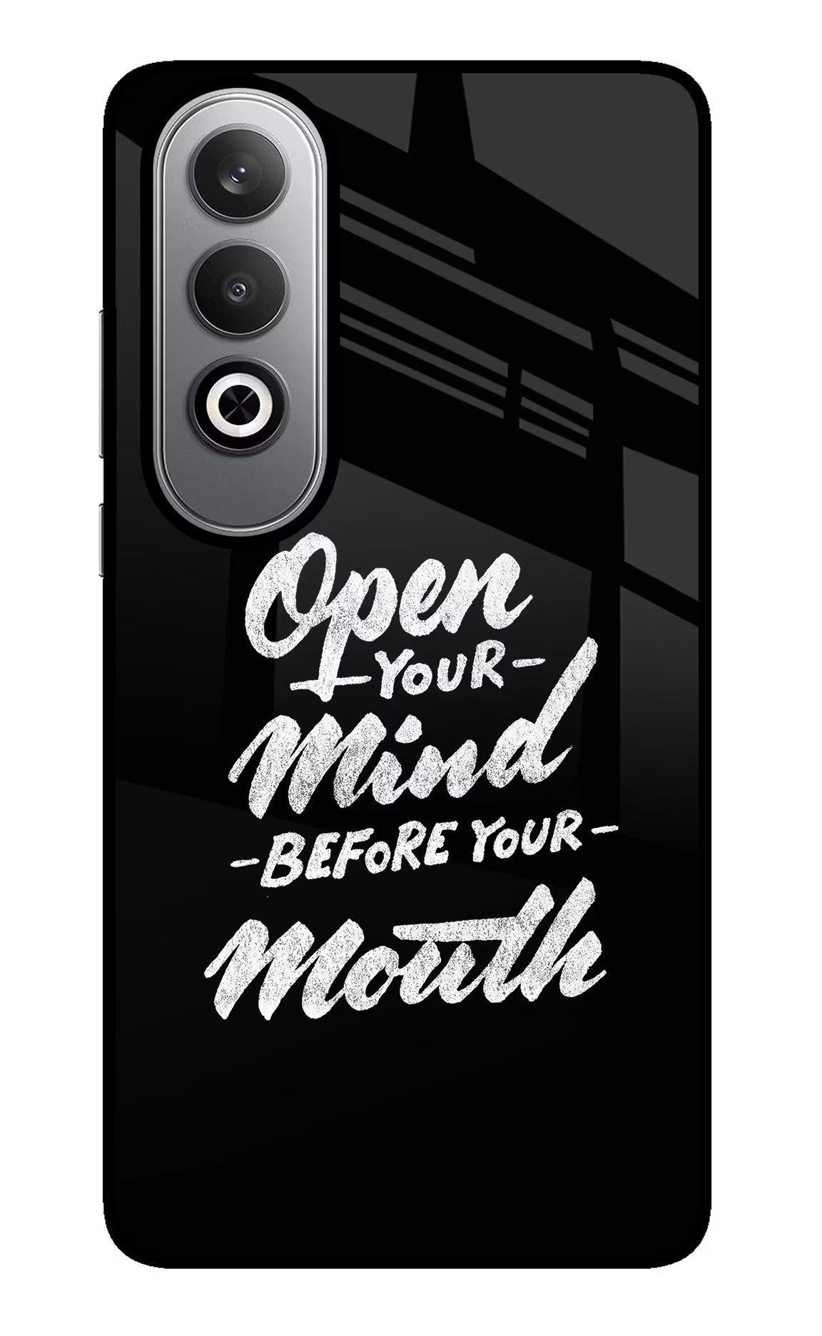Open Your Mind Before Your Mouth Oneplus Nord CE4 Glass Case Back Cover by Casekaro