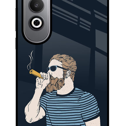 Smoking Oneplus Nord CE4 Glass Case Back Cover by Casekaro