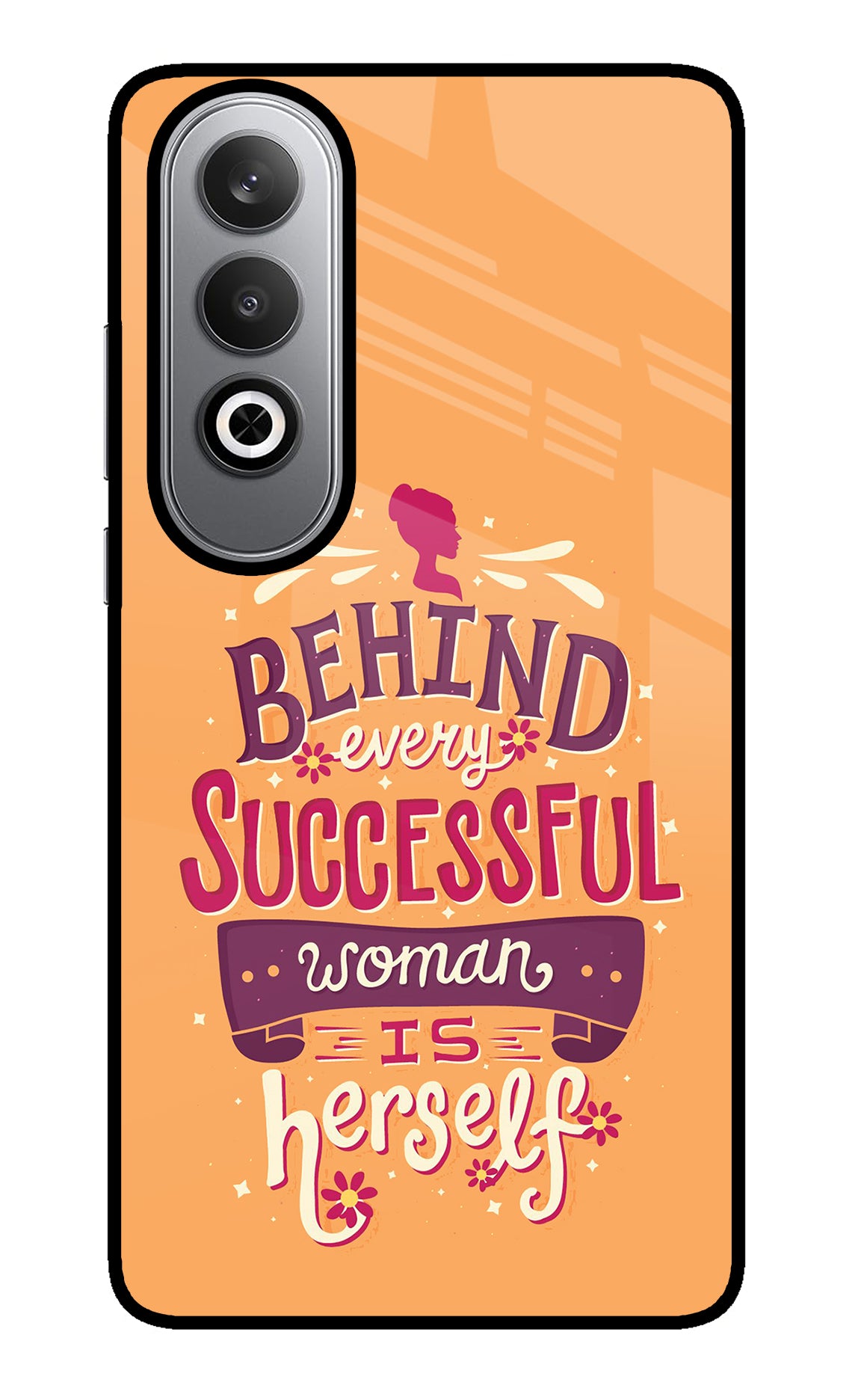 Behind Every Successful Woman There Is Herself Oneplus Nord CE4 Glass Case