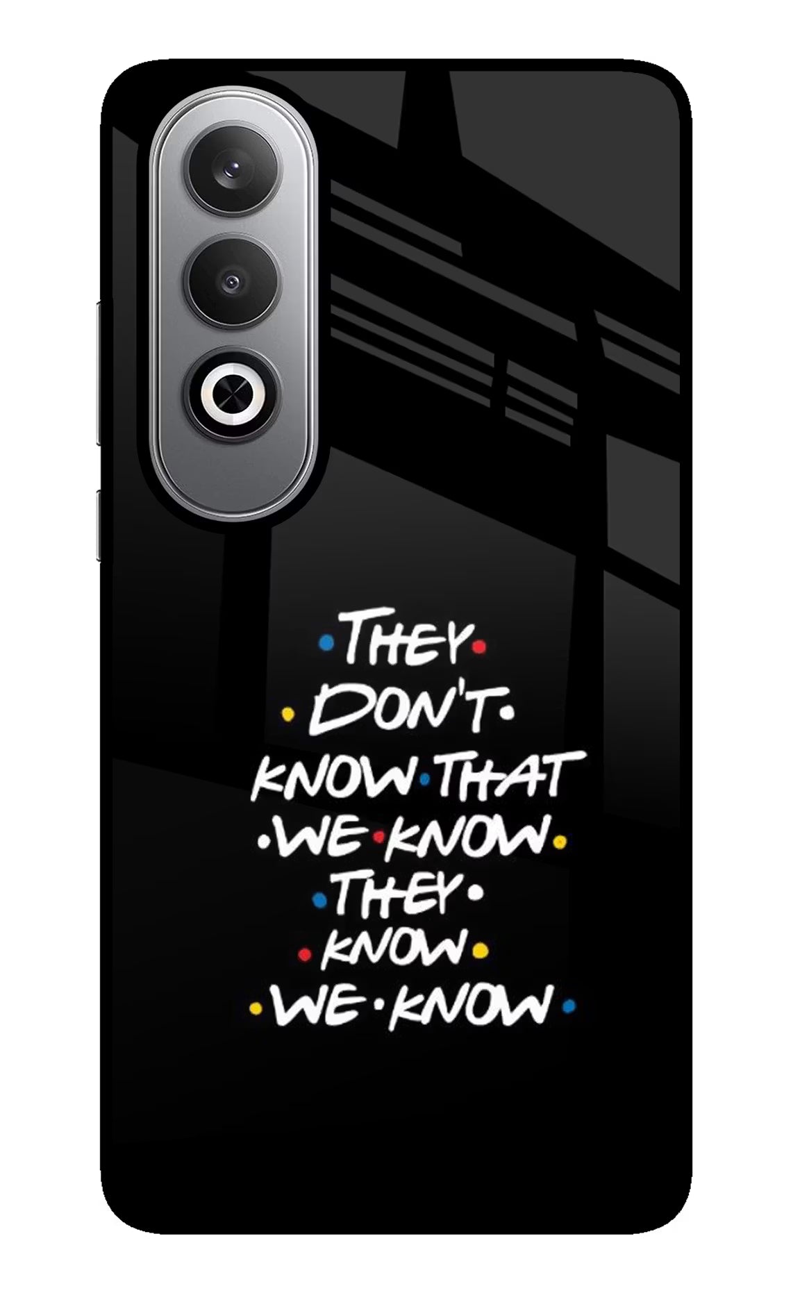 FRIENDS Dialogue Oneplus Nord CE4 Glass Case Back Cover by Casekaro