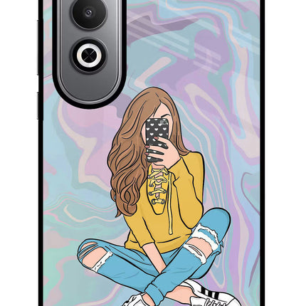 Selfie Girl Oneplus Nord CE4 Glass Case Back Cover by Casekaro
