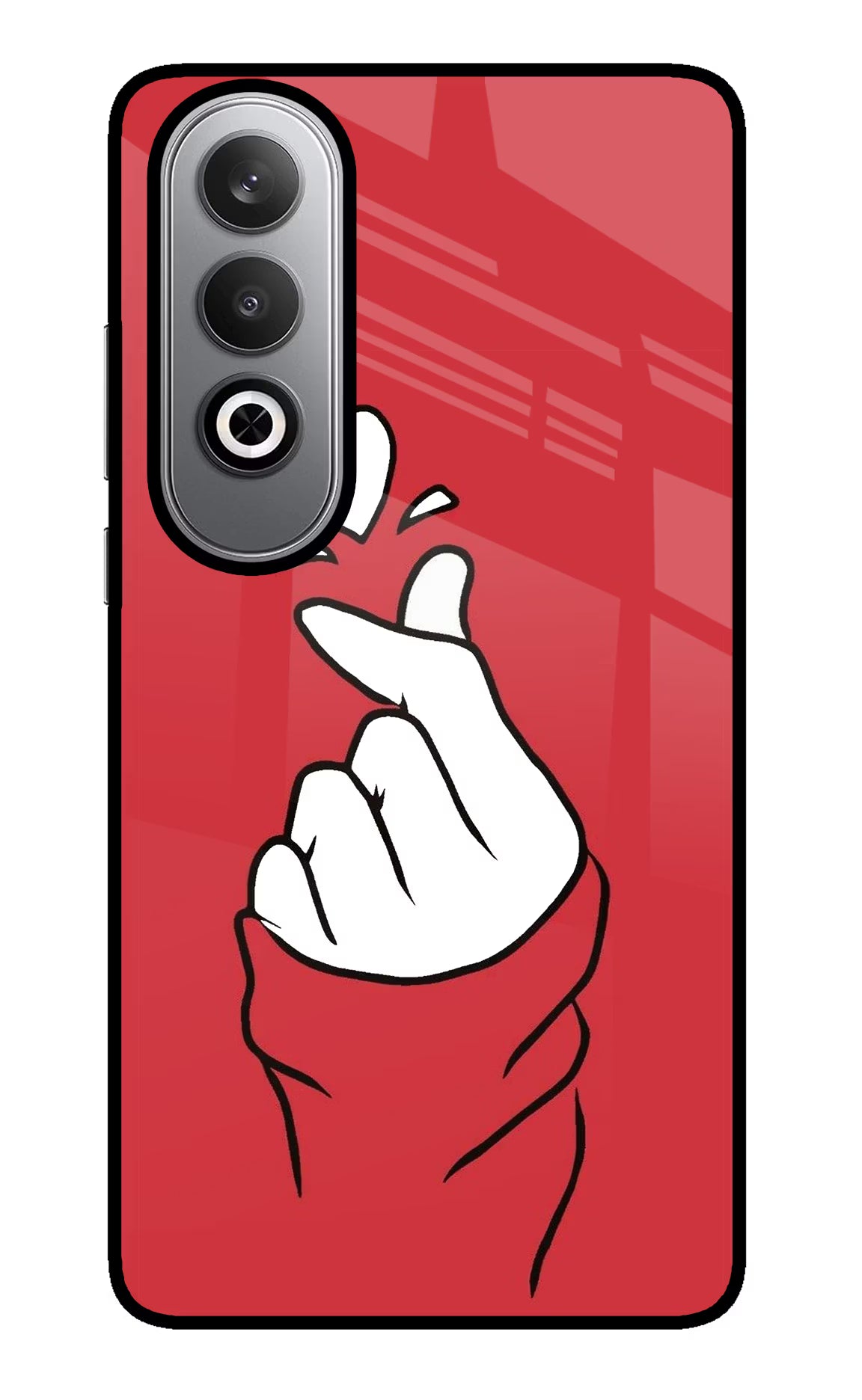 Korean Love Sign Oneplus Nord CE4 Glass Case Back Cover by Casekaro
