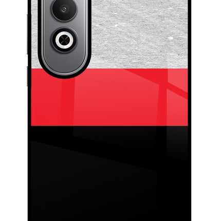 Tri Color Pattern Oneplus Nord CE4 Glass Case