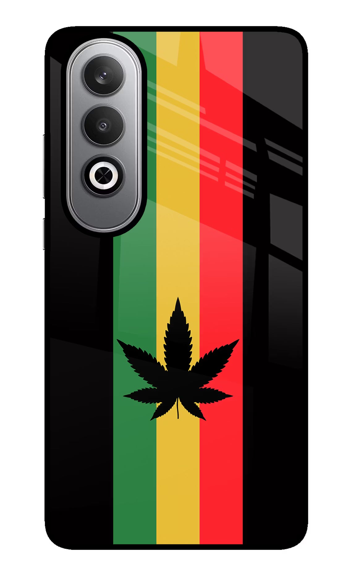 Weed Flag Oneplus Nord CE4 Glass Case Back Cover by Casekaro