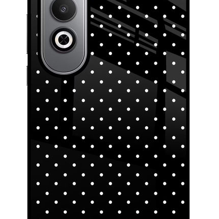 White Dots Oneplus Nord CE4 Glass Case Back Cover by Casekaro