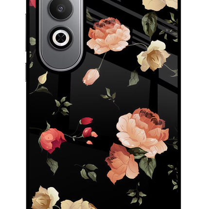 Flowers Oneplus Nord CE4 Glass Case Back Cover by Casekaro