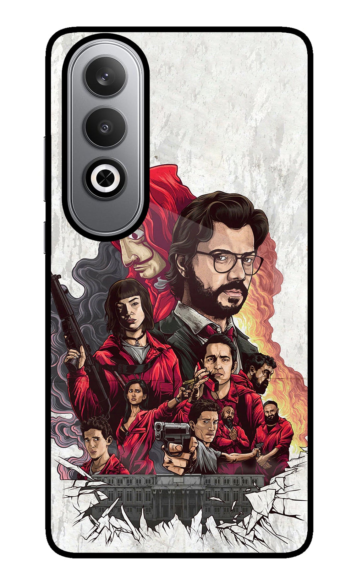 Money Heist Artwork Oneplus Nord CE4 Glass Case