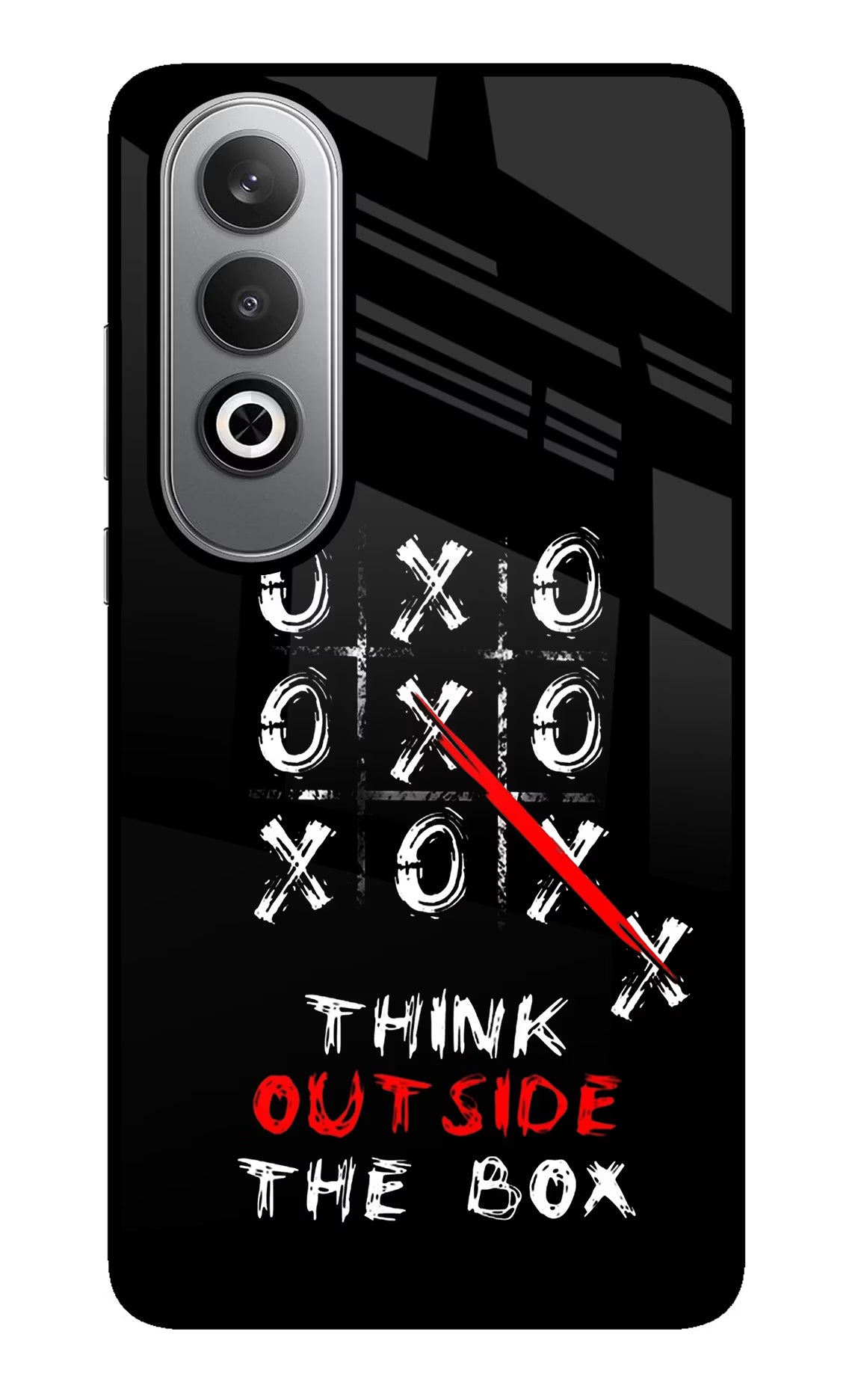Think out of the BOX Oneplus Nord CE4 Glass Case Back Cover by Casekaro