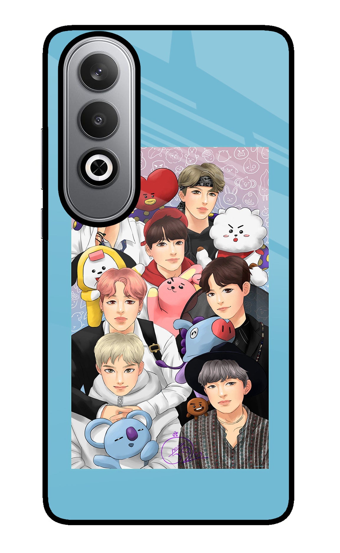 BTS with animals Oneplus Nord CE4 Glass Case