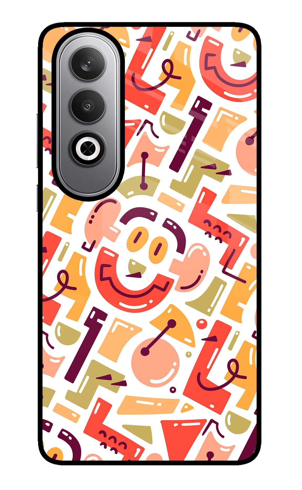 Doodle Pattern Oneplus Nord CE4 Glass Case