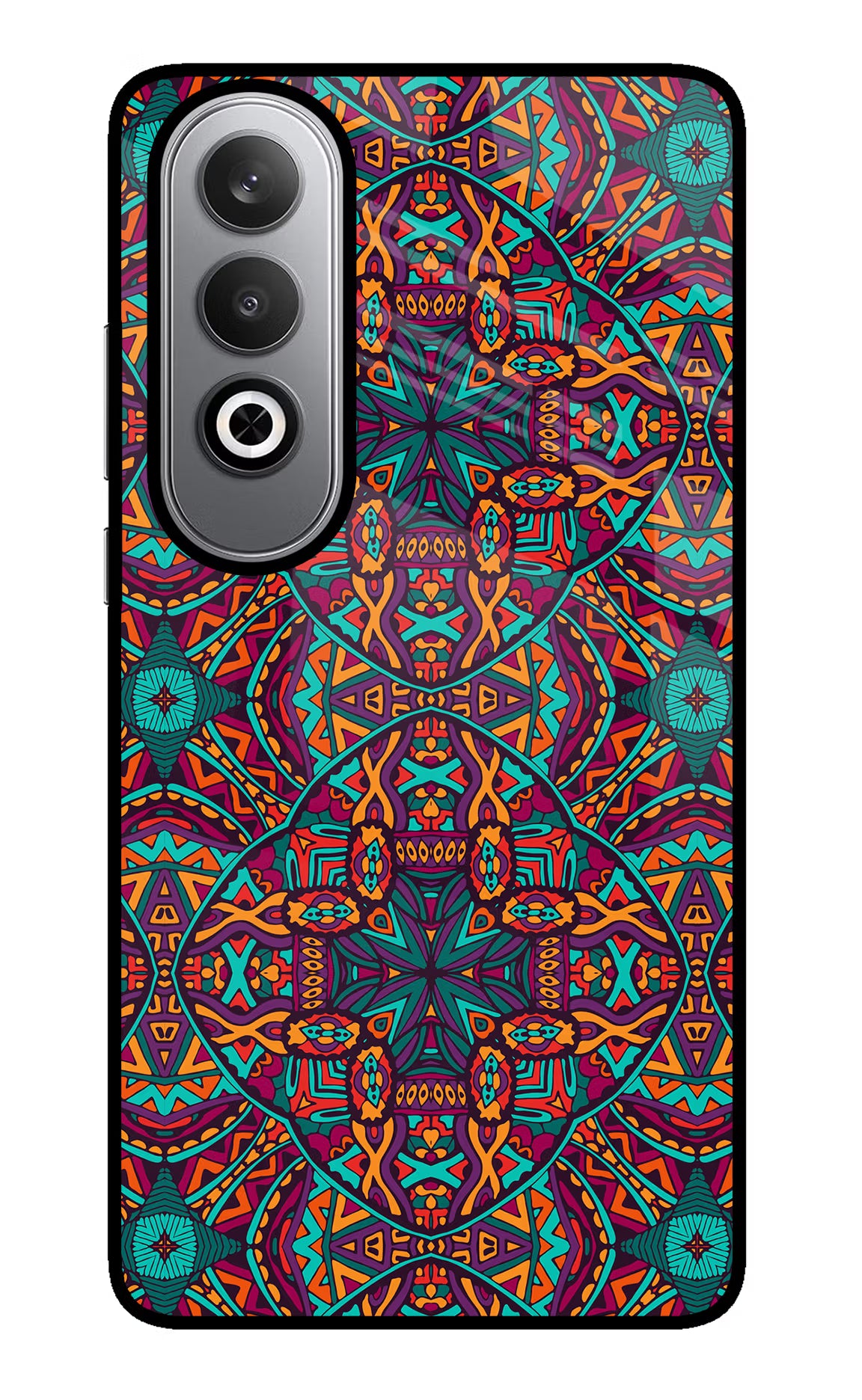 Colour Mandala Oneplus Nord CE4 Glass Case Back Cover by Casekaro
