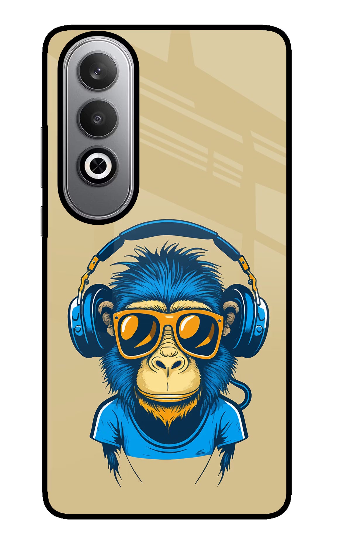 Monkey Headphone Oneplus Nord CE4 Glass Case Back Cover by Casekaro