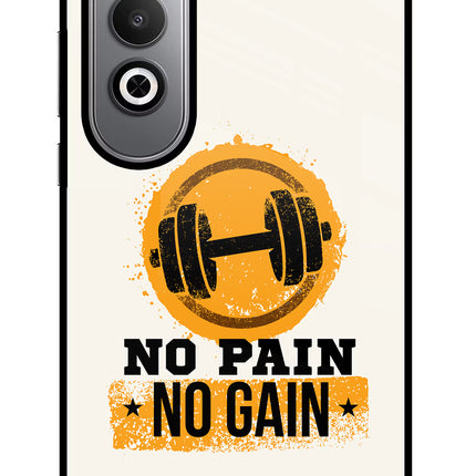 No Pain No Gain Oneplus Nord CE4 Glass Case Back Cover by Casekaro